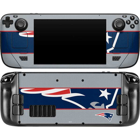 NFL New England Patriots Zone Block Steam Deck Handheld Gaming Computer Skin